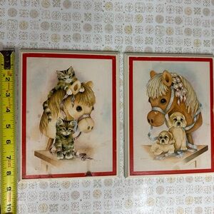 Vintage wooden Horse plaques